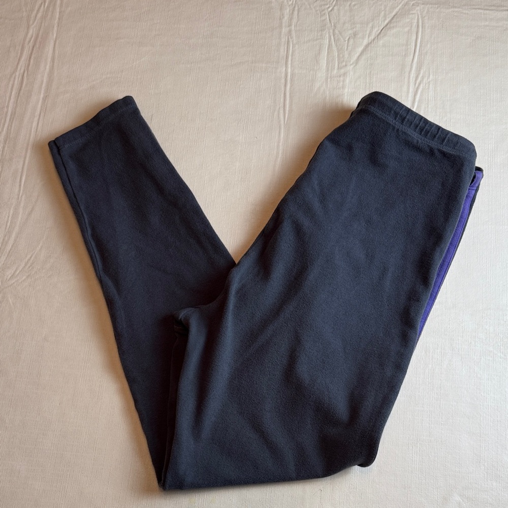 Everlast Women's Gray Purple Trim Legging Sweatpants Velcro Ankle Detail Size S